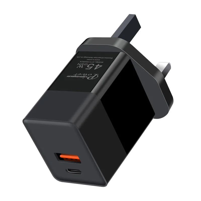 USB charger fast charging 45w