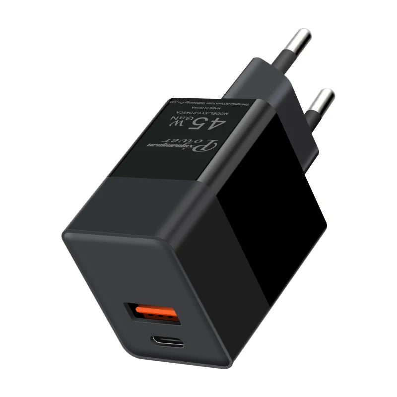 USB charger fast charging 45w