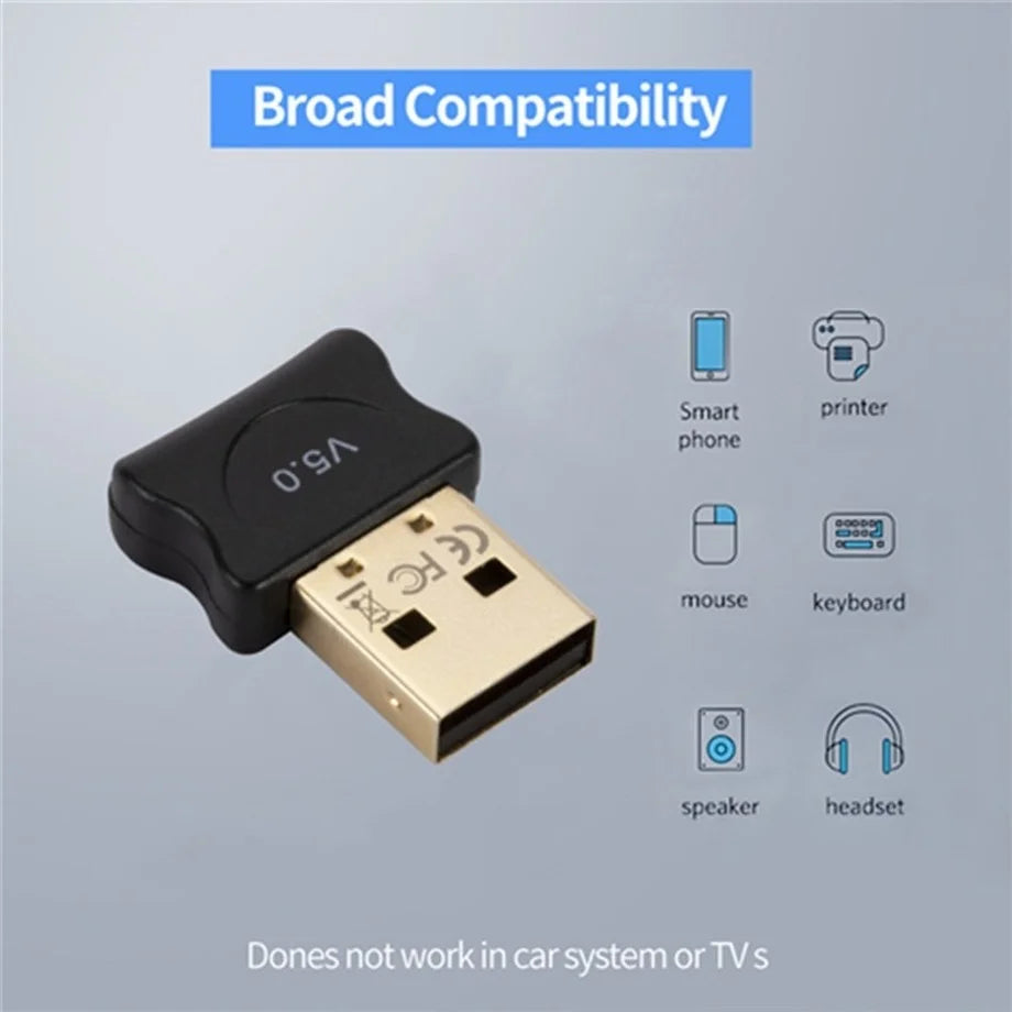 5.0 Bluetooth-compatible Adapter USB Transmitter