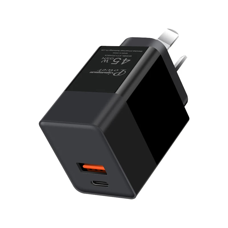 USB charger fast charging 45w