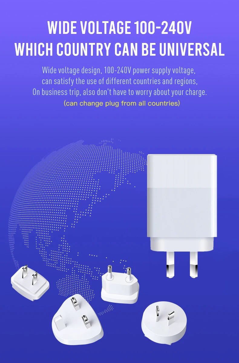 USB charger fast charging 45w